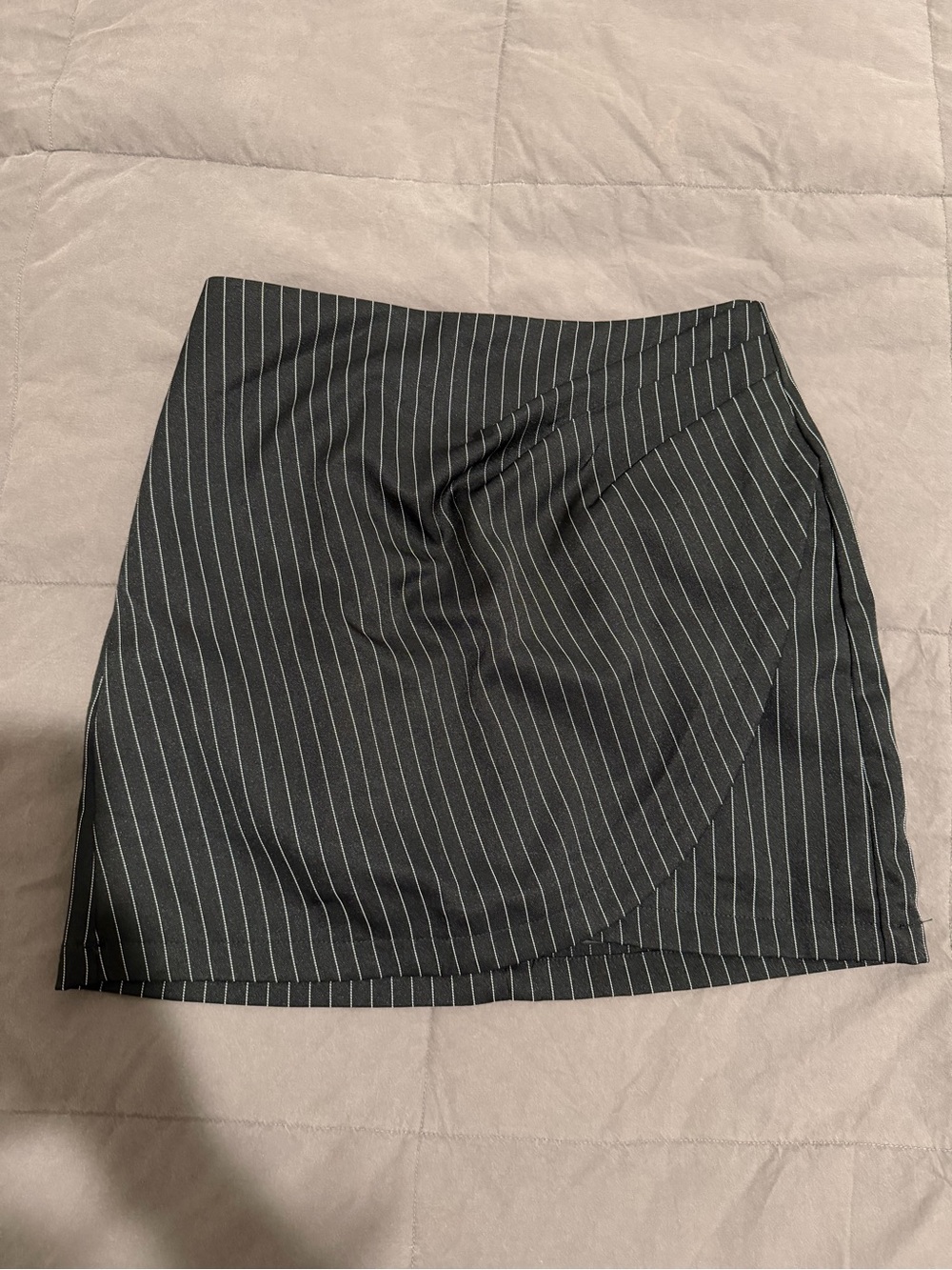 Cider Black Pinstripe Mini Skirt